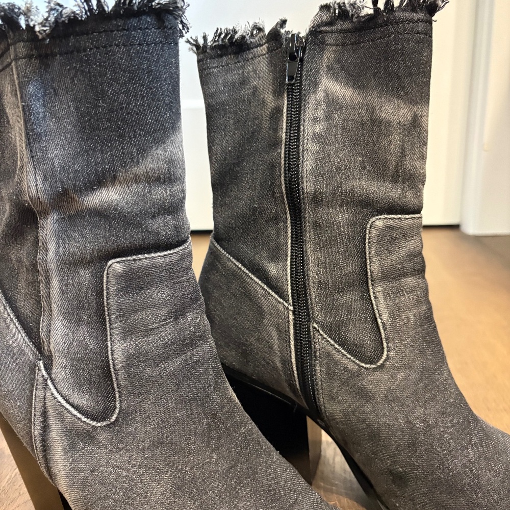 Madden Girl Black Denim Boots